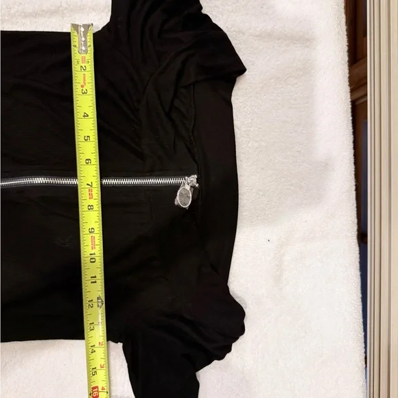 Michael Lauren Black Long Sleeve Zip-Up Shirt - Picture 5 of 6